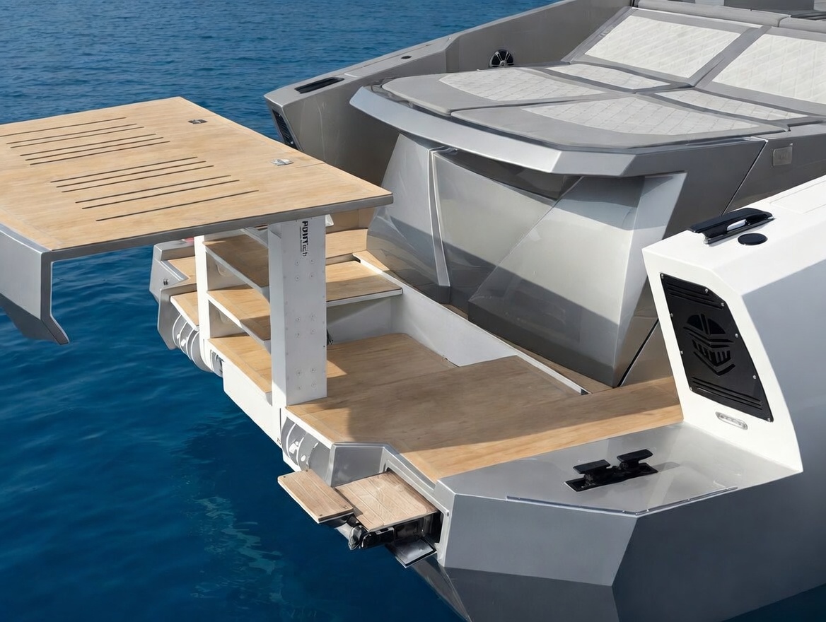 TR UP 01 — Plataforma transformable PONTech instalada en yate